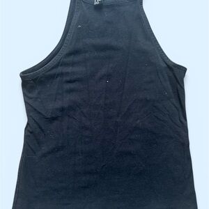 Forever 21 Black Highneck Racerback Tank